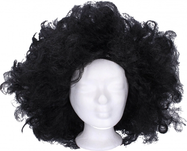 Black wig for carnival and themed parties
