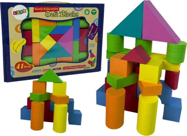 Foam building blocks for children – 41 pieces