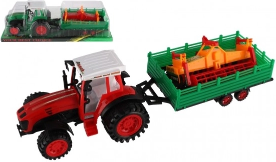 Plastist traktor haagise ja kombaini rulliga, 46 cm
