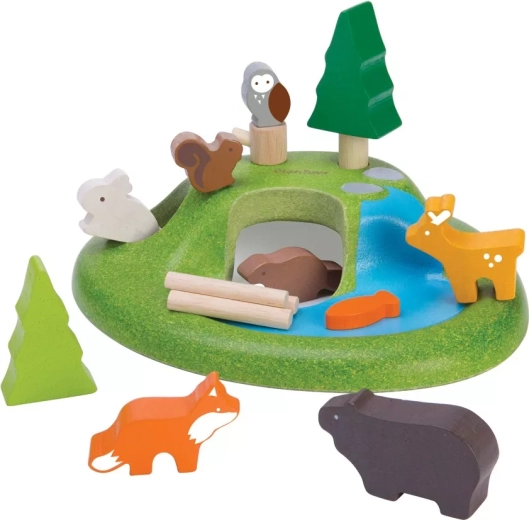 PlanToys metsaloomade ja maastiku komplekt