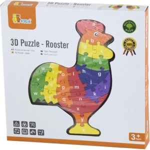 Puidust 3D pusle Kukega tähestikuga