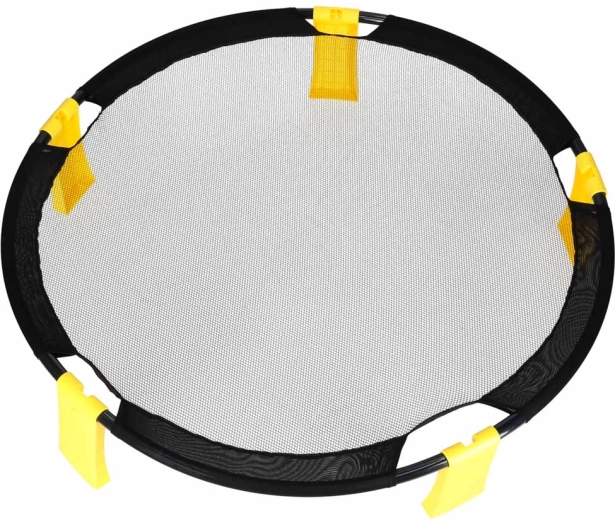 Round rebound net for fast and fun play