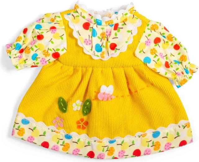 Bigjigs Toys Yellow Dress with Apples and Flowers for 28 cm Doll