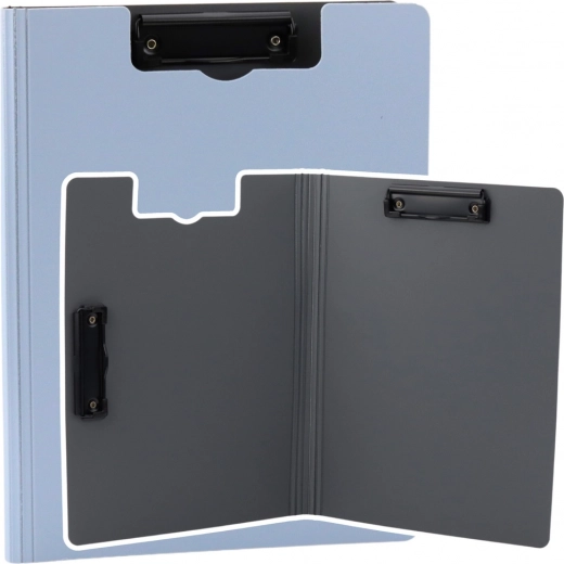 Clipboard with Cover and Two Clips A4 Light Blue