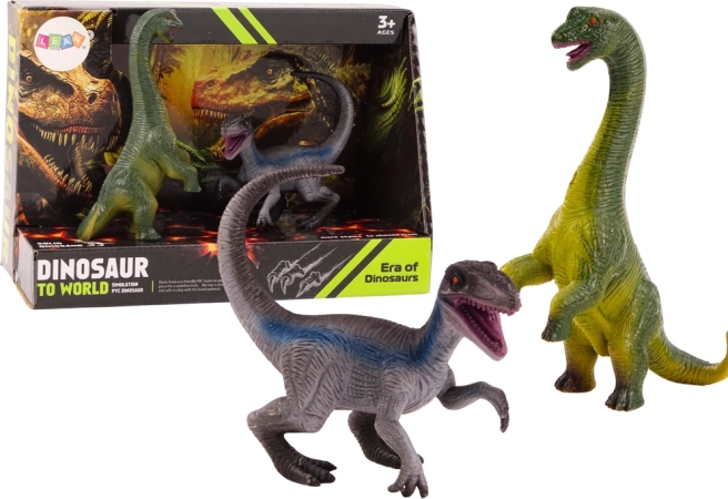 Dinosauruste figuuride komplekt – brachiosaurus ja velociraptor (2 tk)
