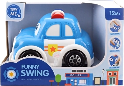 Baby police car toy with batteries