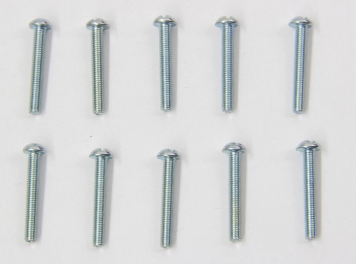 Silindrilise peaga kruvid M3 × 20 mm, tsingitud - 10 tk