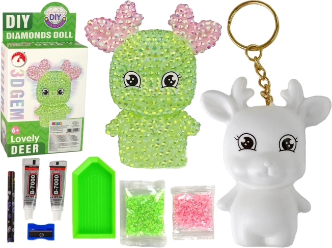DIY komplekt teemantpõder – 3D kristallidega ripats – Roheline