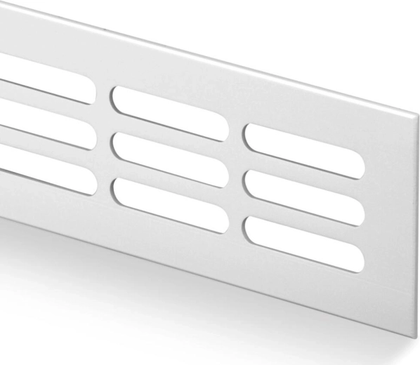 Aluminium ventilation grille 60 × 400 mm, anodized