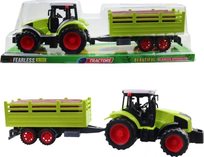 Inertsmehhanismiga traktor haagisega lastele