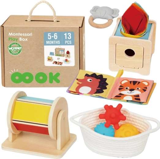 Montessori hariduslik 6-ühes kast beebidele 5–6 kuud WOOPIE