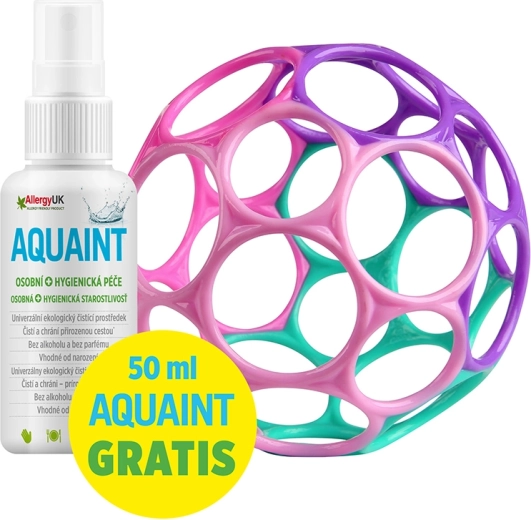 Oball Classic laste pall 10 cm roosa‑lilla + Aquaint ökoloogiline puhastusvesi 50 ml