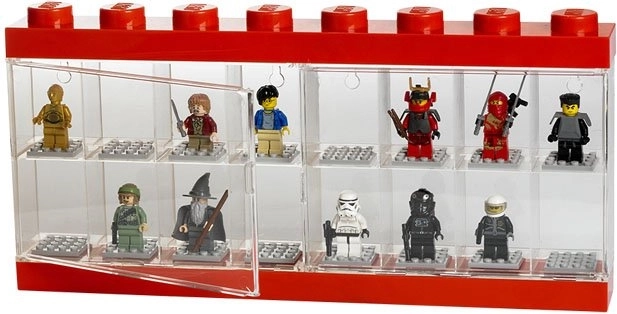 Secure mounting for 16 minifigures