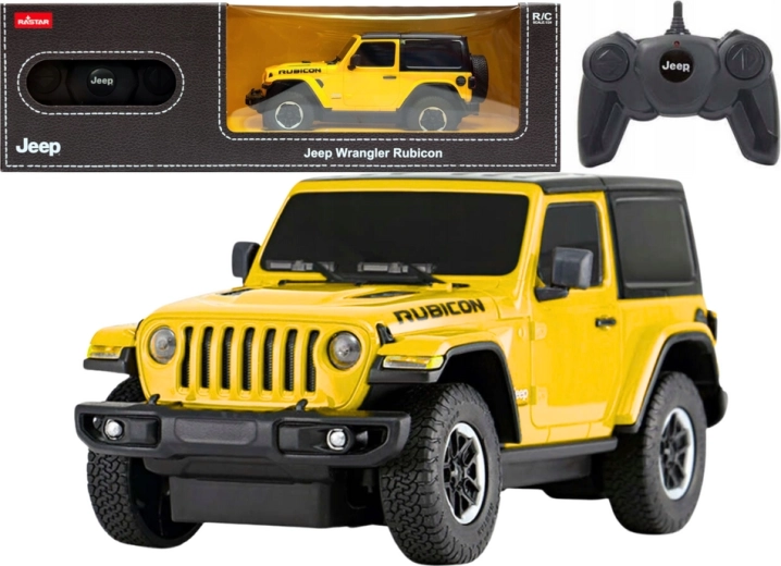 R/C Car Jeep Wrangler JL Rubicon Yellow 1:24