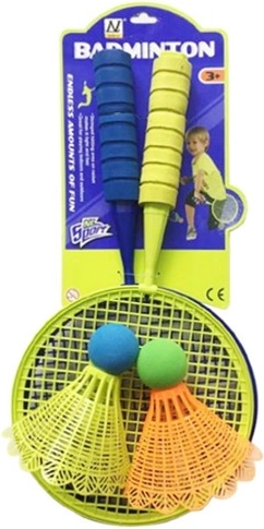 Colorful Bats with Balls and Plastic Shuttlecocks for Outdoor Play