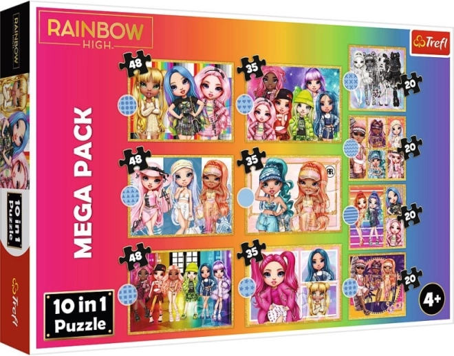 Trefl puzzle Rainbow High mega pakk 10 ühes