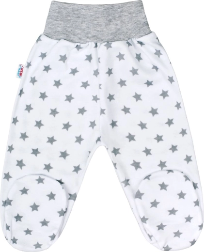 Baby footed pants NEW BABY Classic II grey with little stars