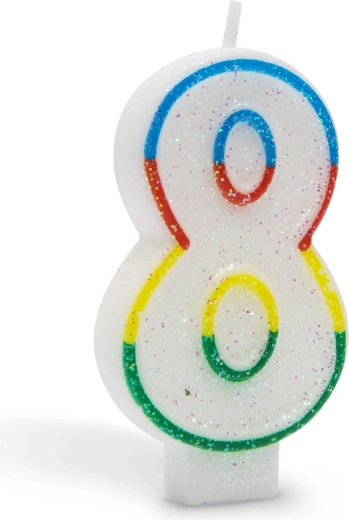 Number 8 Cake Candle