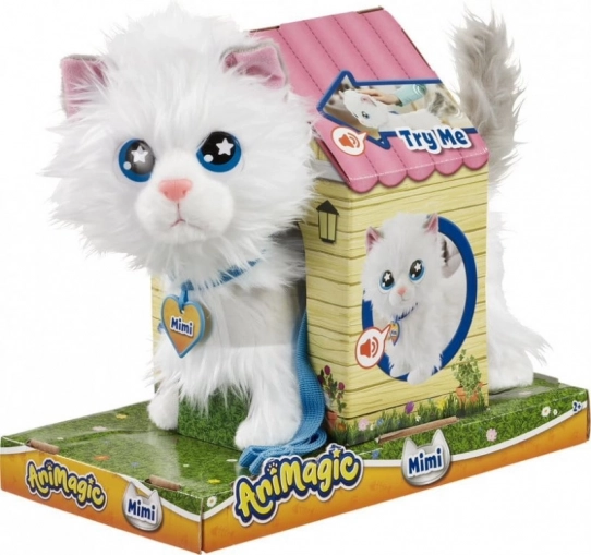 Interactive Plush Cat Mimi ANIMAGIC on a Leash