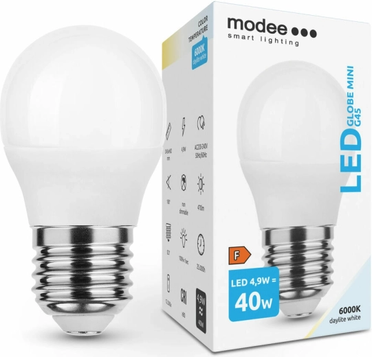 LED-pirn G45 E27 4,9 W külm valge – Modee Smart Lighting
