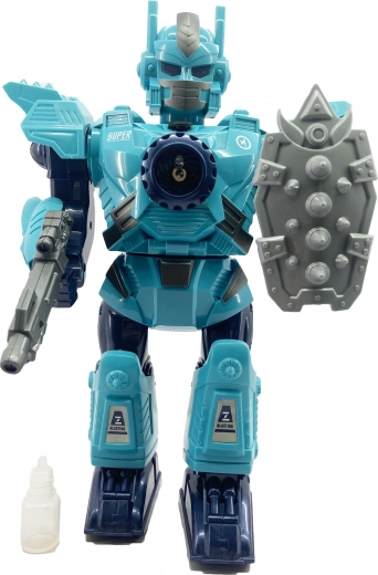 Robot Mecha with steam effect, lights and sounds 32 cm – blue
