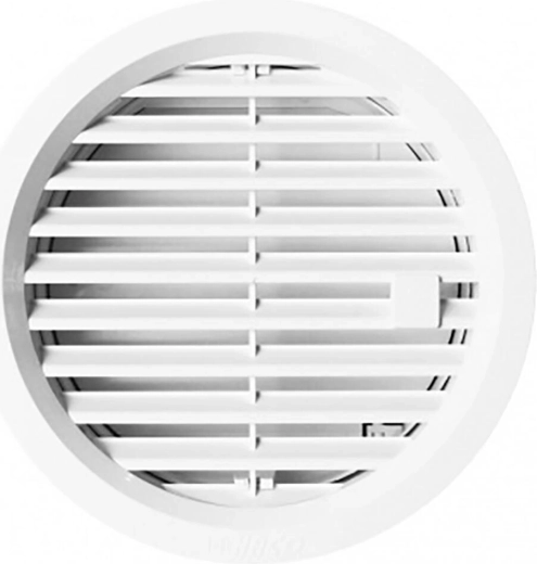Lockable ventilation grille 125 mm, white plastic