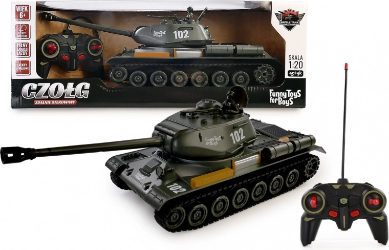 RC tank tulede ja helidega