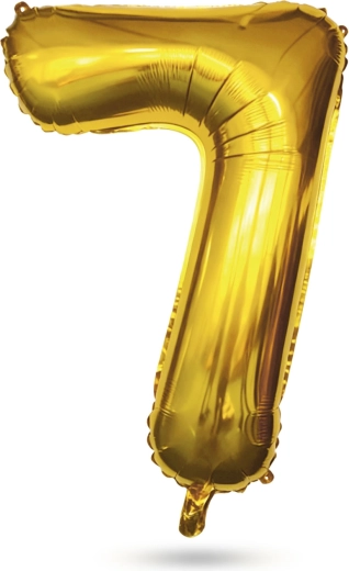 Gold Foil Balloon Number 7, 40 Inches