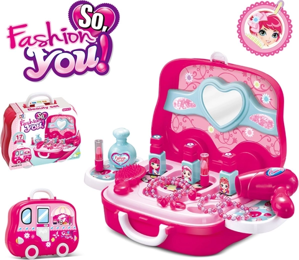 Pink Sparkys Makeup Case for Little Stylists