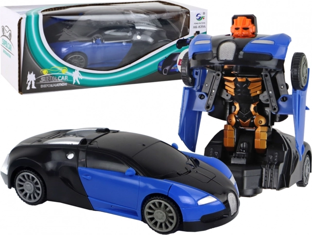 2-ühes auto-robot (sinine) valgusefektidega