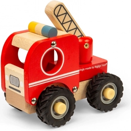 Bigjigs Toys puidust tuletõrjeauto