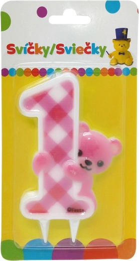 Jumbo Teddy Bear Candle for Girls
