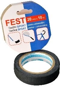 Tekstiilist sporditeip 20 mm × 10 m must