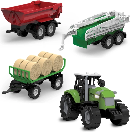 FARM SERVICE traktor kolme haagisega, tulede ja helidega