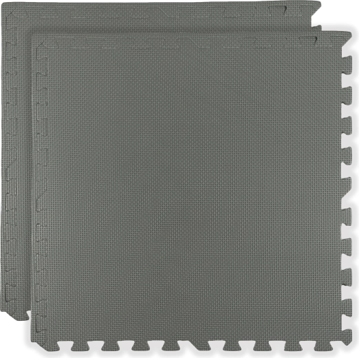 soft foam mat HUMBI 120 × 60 cm, large waterproof puzzle, dark gray, 2 pcs