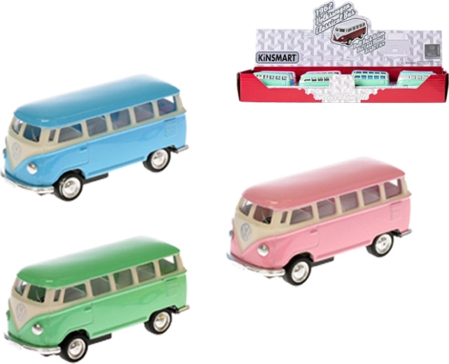 Kinsmart metal model Volkswagen Bus 1962 1:64 with pull-back action