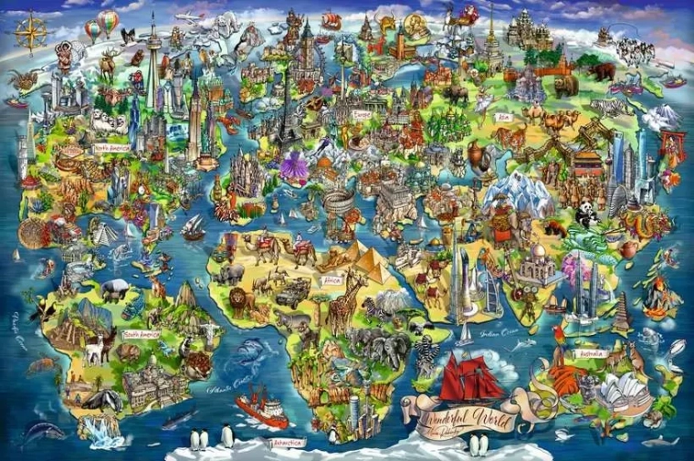 RAVENSBURGER Puzzle World Map 5000 pieces