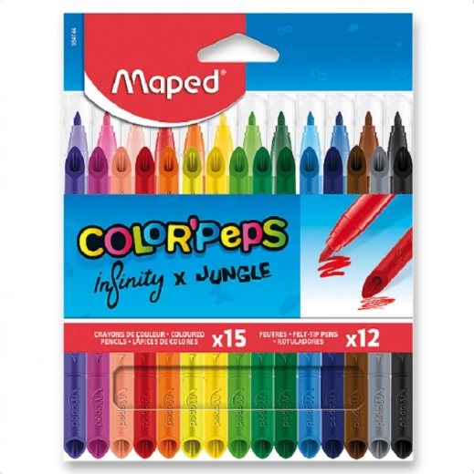 Maped Color'Peps Infinity värvipliiatsid ja Color'Peps Jungle viltpliiatsid