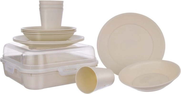 Plastic picnic set 13 pieces with transport box ORION