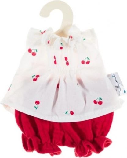 Musseliinikomplekt nukkudele 21 cm Kirss