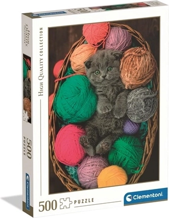 Clementoni High Quality 500-piece puzzle – fluffy kitten