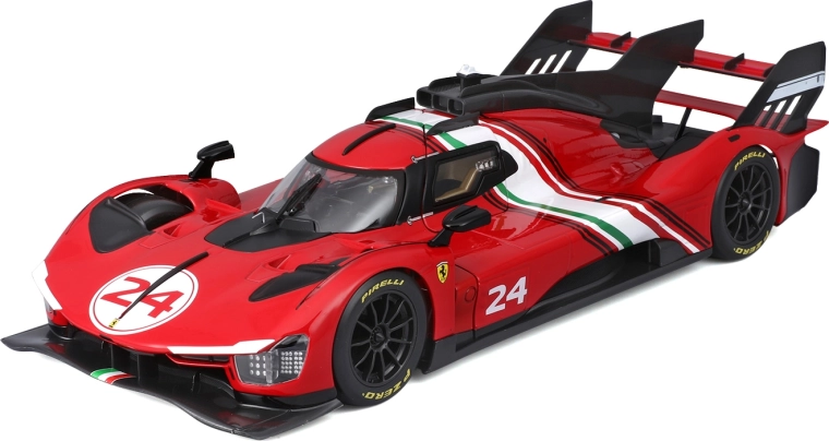 Bburago Ferrari 499P Modificata 1:18 punane võidusõidumudel