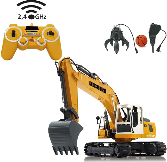 Jamara litsentsitud roomikekskavaator Liebherr R 936 RC 1:20 2,4 GHz haaratsi ja lammutusvasaraga