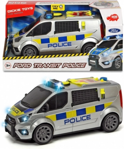 Politseiauto FORD Transit tulede ja helidega, 28 cm