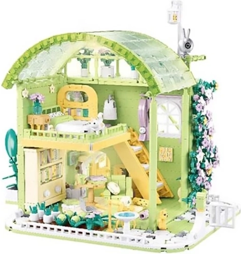Sluban Spring Cottage – pastel garden house with light