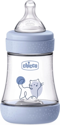 Chicco koolikuvastane beebiluttpudel Perfect5 150 ml, poiss, aeglane vool 0k+