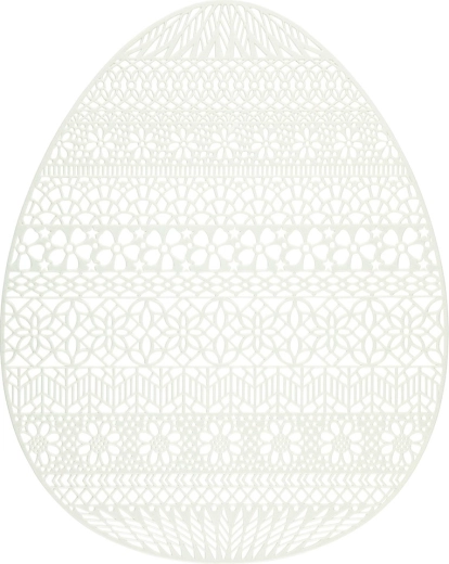 Mündiroheline lihavõttepühade PVC-lauamatike munakujuline 32 × 40 cm