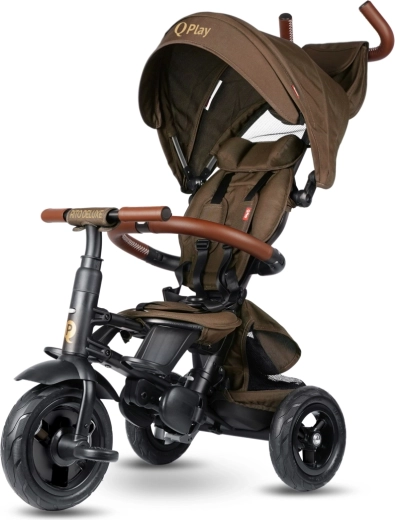 Qplay kolmerattaline Rito deluxe rubber pruun