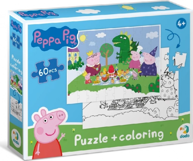 DODO double-sided puzzle Peppa Pig 60 pieces – Picnic