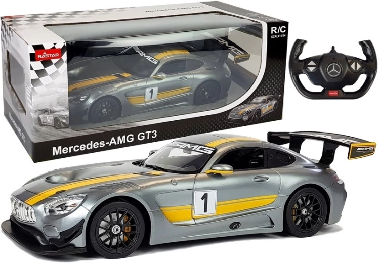 R/C Car Mercedes-AMG GT3 Rastar 1:14 Gray Remote Controlled